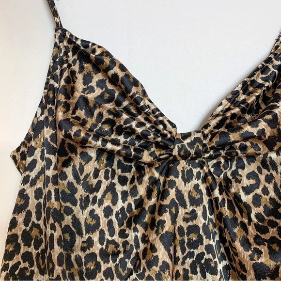 Victoria’s Secret Satin Leopard Slip Dress Nightgown - Picture 3 of 5